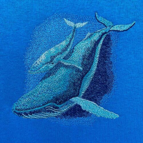 whales embroidery design