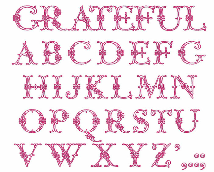 Victorian Text 30mm Font