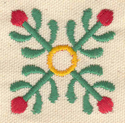 Embroidery Design: Floral design G 1.71w X 1.72h