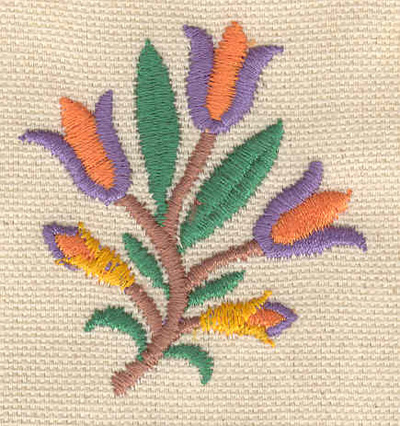 Embroidery Design: Floral design J 1.90w X 2.07h