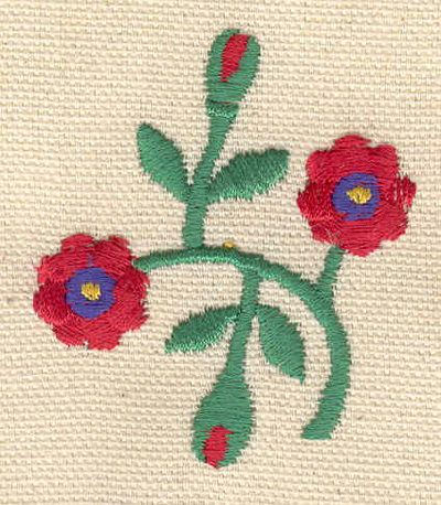 Embroidery Design: Floral design N 1.84w X 2.12h