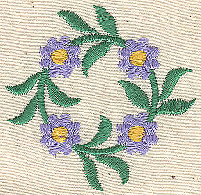 Embroidery Design: Ring of flowers 2.13w X 2.14h