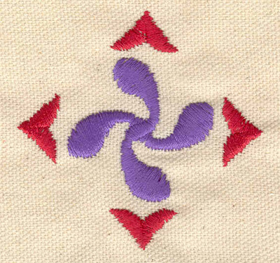 Embroidery Design: Floral design Q 2.48w X 2.41h