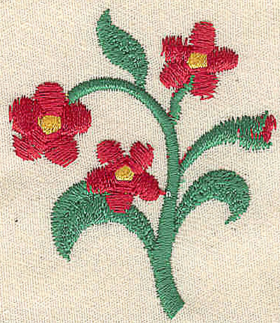 Embroidery Design: Flowers 1.79w X 2.08h