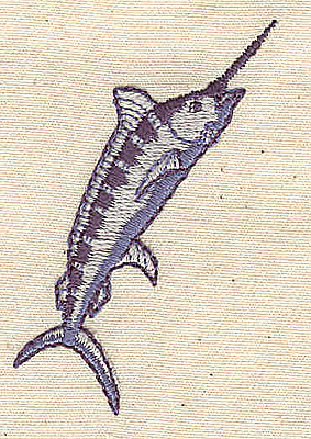 Embroidery Design: Swordfish 1.46w X 2.44h