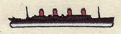 Embroidery Design: Ocean liner 3.00w X 0.65h