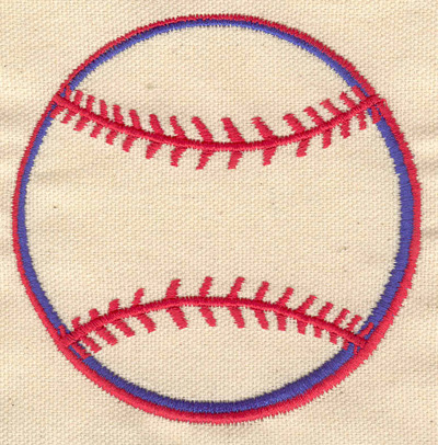 Embroidery Design: Baseball b 3.65w X 3.65h