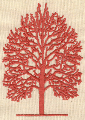 Embroidery Design: Tree C  5.34"h x 3.83"w