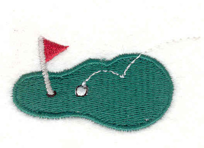 Embroidery Design: Golf Green 2.46"w X 1.22"h