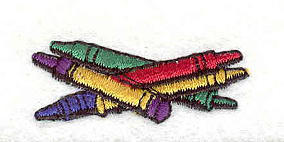 Embroidery Design: Crayons 1.65"w X 0.63"h