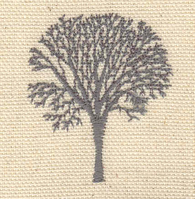 Embroidery Design: Tree D  1.89"h x 1.59"w