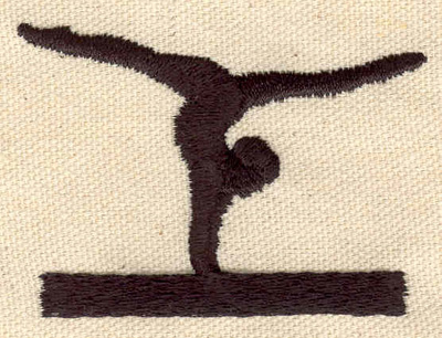 Embroidery Design: Balance beam gymnast 2.56w X 1.85h