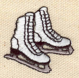 Embroidery Design: Figure skates 1.48w X 1.38h