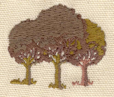 Embroidery Design: Trees  1.52"h x 1.81"w