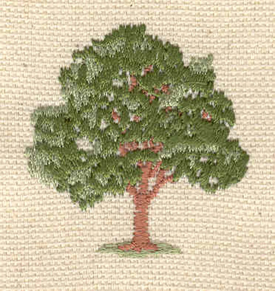 Embroidery Design: Maple Tree A  1.63"h x 1.49"w