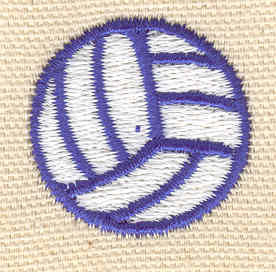 Embroidery Design: Volleyball 1.13w X 1.11h