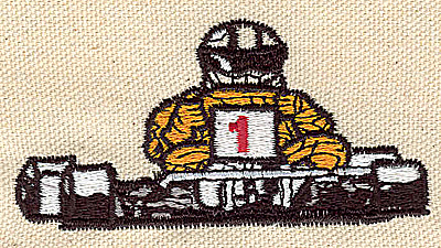 Embroidery Design: Go-kart 3.29w X 1.63h