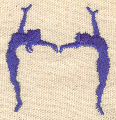 Embroidery Design: Gymnasts 2.19w X 2.26h