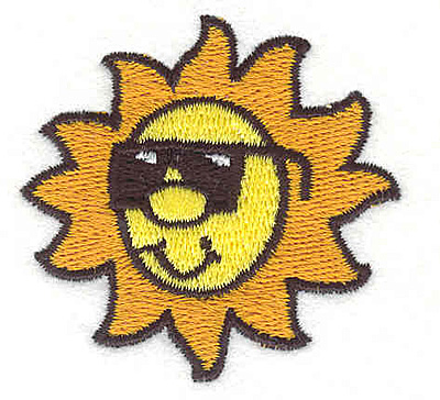 Embroidery Design: Sun 2.01"w X 1.96"h