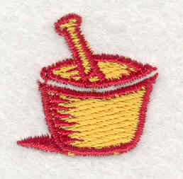 Embroidery Design: Bucket 0.95"w X 0.98"h