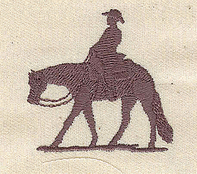 Embroidery Design: Cowboy with his horse1.70in. H x 1.72in. W