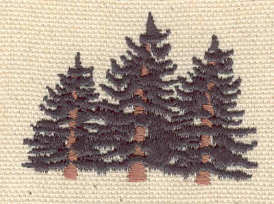 Embroidery Design: Evergreens  1.41"h x 1.97"w