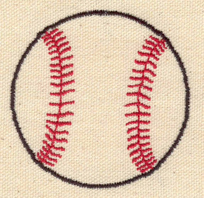 Embroidery Design: Baseball d 2.54w X 2.54h