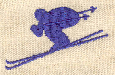 Embroidery Design: Skier 2.46w X 1.56h