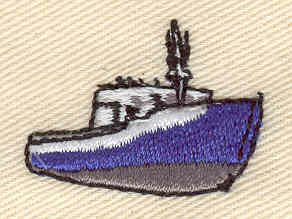 Embroidery Design: Boat 1.18w X 0.89h