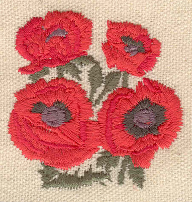 Embroidery Design: Poppies 2.11w X 2.13h