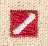 Embroidery Design: Diving flag 0.49w X 0.48h