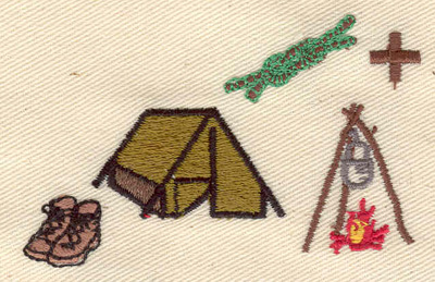 Embroidery Design: Campsite 2.92w X 1.82h