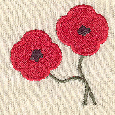 Embroidery Design: Poppies 1.91w X 1.98h