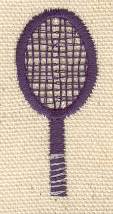 Embroidery Design: Tennis Raquet 0.85w X 1.91h