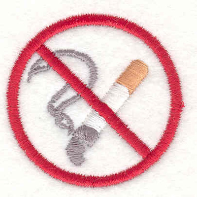 Embroidery Design: No Smoking1.81w X 1.83h