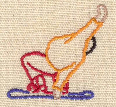 Embroidery Design: Snowboarder 2.04w X 2.15h