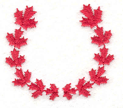 Embroidery Design: Maple Leaf Wreath 1.52" X 1.71"