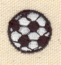 Embroidery Design: Mini soccer ball 0.74w X 0.73h