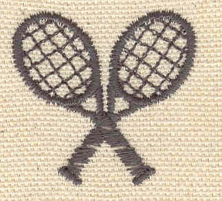 Embroidery Design: Tennis Raquets 1.34w X 1.28h