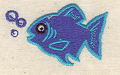 Embroidery Design: Tropical fish 1.97w X 1.21h