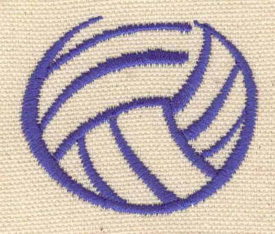 Embroidery Design: Volleyball 2.04w X 1.76h