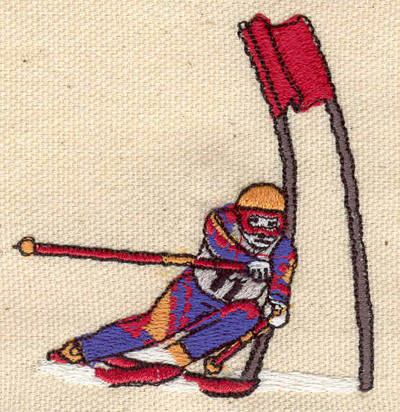 Embroidery Design: Alpine Skier 2.52w X 2.66h