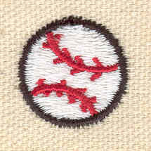 Embroidery Design: Mini baseball 0.80w X 0.80h