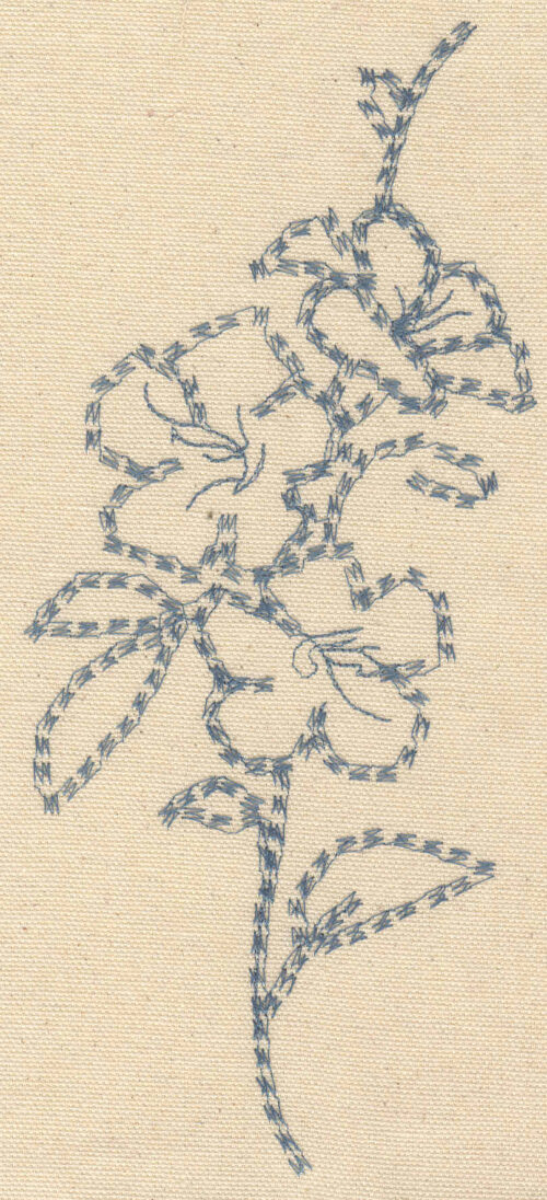 Embroidery Design: Flower trio 3.87w X 8.58h