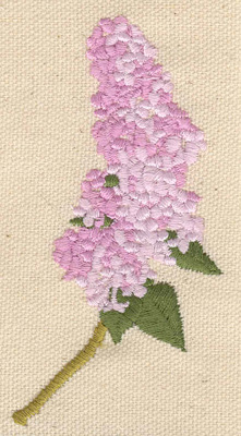 Embroidery Design: Lilac 3.69w X 1.91h