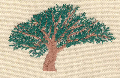 Embroidery Design: Tree B  1.92"h x 3.00"w