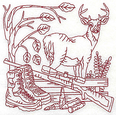 Embroidery Design: Mounted deer head 3 SizesEmbroidery Design