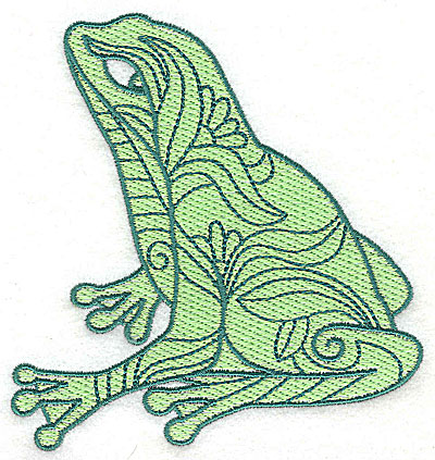 Embroidery Design: Frog 1 with solid fill 4.56w X 3.88h