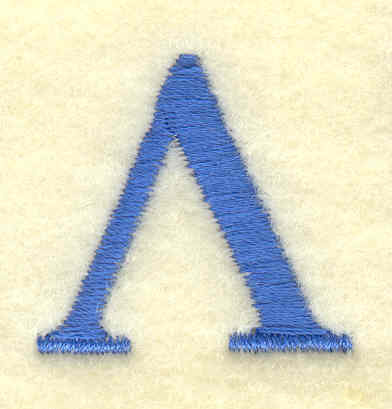 Embroidery Design: Lambda small 1.06w X 0.99h