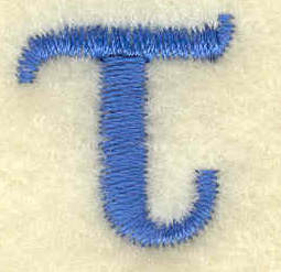 Embroidery Design: Tau lower case small 0.67w X 0.71h